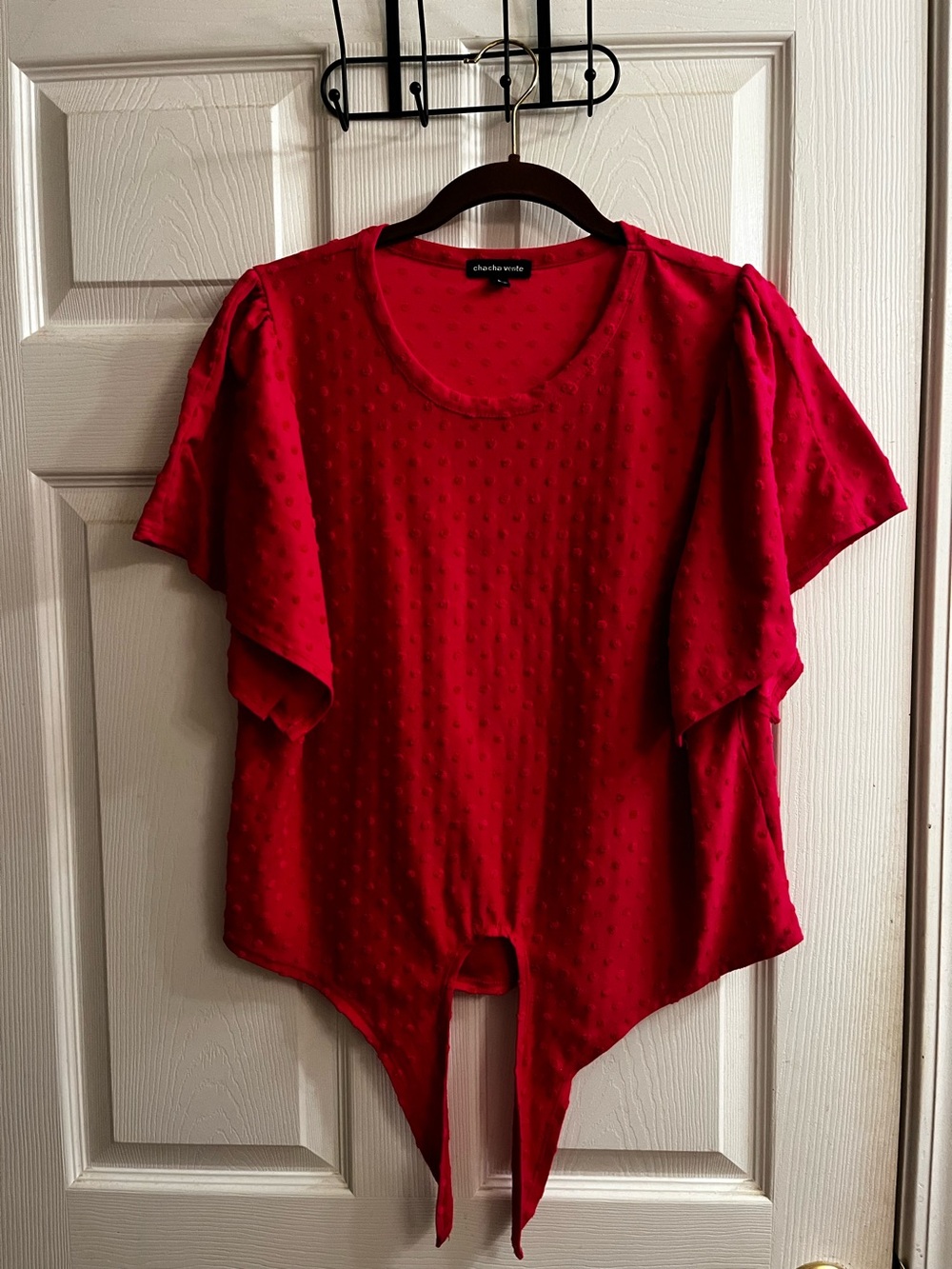 CHA CHA VENTE~HOT PINK~TEXTURED TOP~LG